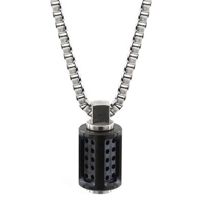Aero Stainless Steel Necklace - Medium (22'') - PVD Polished Black