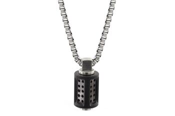 Collier Aero Acier Inoxydable - Grand (28'') - PVD Noir Poli 6