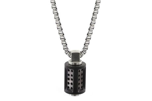 Aero Stainless Steel Necklace - Bespoke - PVD Anthracite