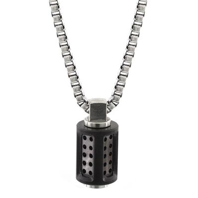 Aero Stainless Steel Necklace - Extra Small (16'') - PVD Anthracite