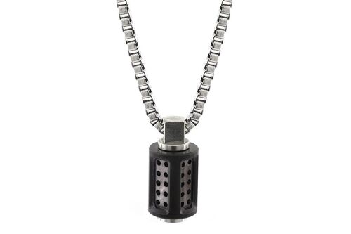 Aero Stainless Steel Necklace - Medium (22'') - PVD Anthracite