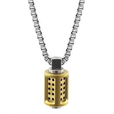 Aero Stainless Steel Necklace - Medium (22'') - PVD Matte Gold