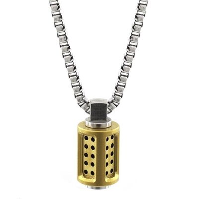 Aero Stainless Steel Necklace - Large (28'') - PVD Matte Gold