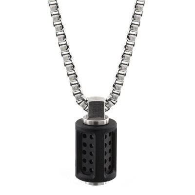 Aero Stainless Steel Necklace - Small (18'') - PVD Matte Black