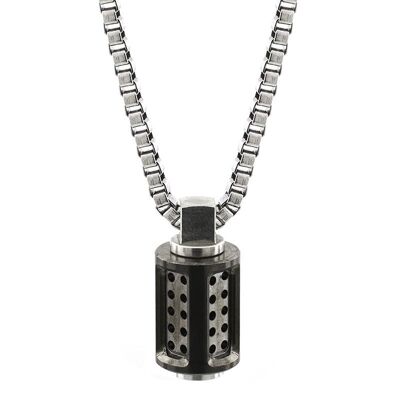 Aero Stainless Steel Necklace - Extra Small (16'') - PVD Graphite