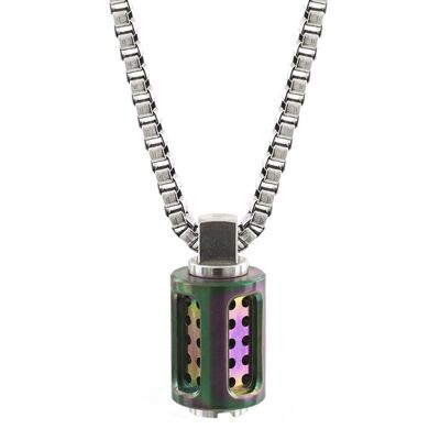 Collar Aero de acero inoxidable - Mediano (22 '') - PVD Rainbow