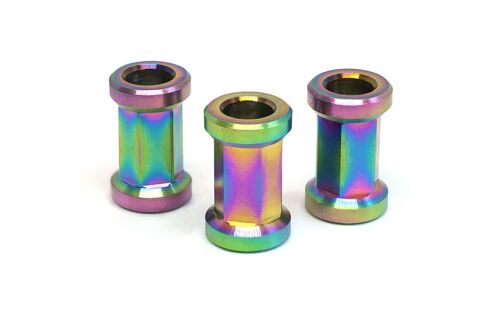 Stainless Steel Bobbin Bead - Rainbow Bobbin Bead