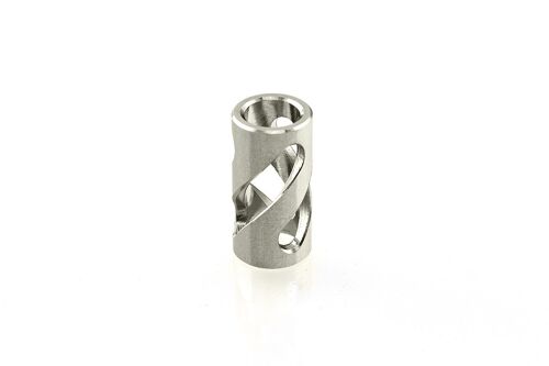 Stainless Steel Candy Twist Bead - Stainless Steel Candy Twist Bead