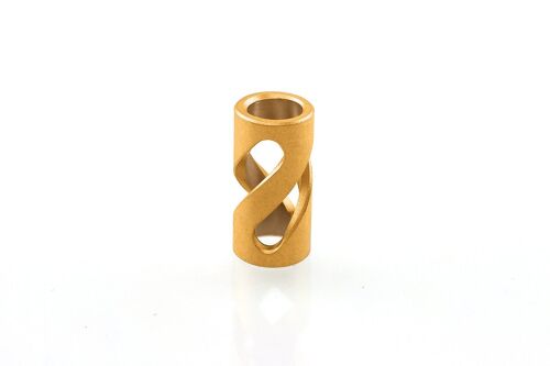 Stainless Steel Candy Twist Bead - Matte Gold Candy Twist Bead