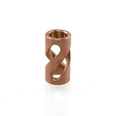 Cuenta de acero inoxidable Candy Twist - Rose Gold Candy Twist Bead