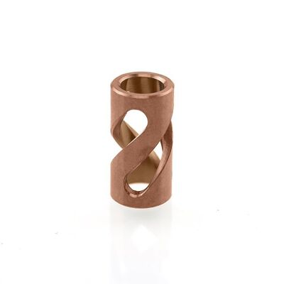 Stainless Steel Candy Twist Bead - Rose Gold Candy Twist Bead