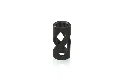 Stainless Steel Candy Twist Bead - Polished Black Candy Twist Bead