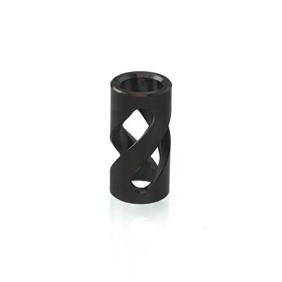 Twist Bead in acciaio inossidabile - Candy Twist Bead nero lucido