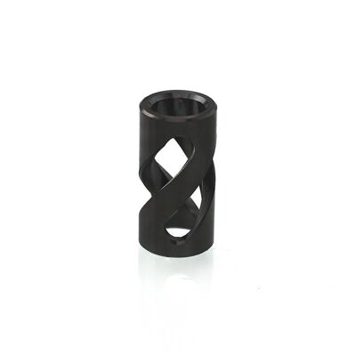 Stainless Steel Candy Twist Bead - Polished Black Candy Twist Bead