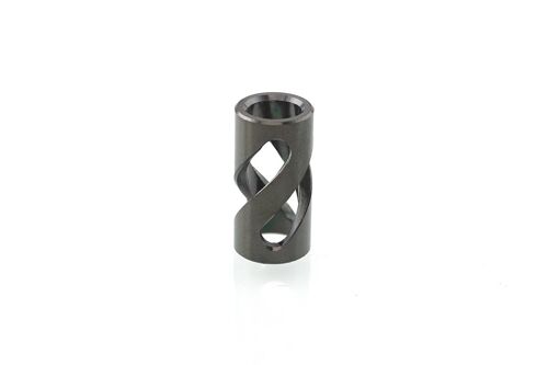 Stainless Steel Candy Twist Bead - Graphite Candy Twist Bead