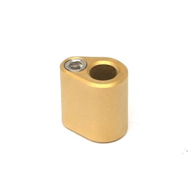Stainless Steel Capsule Bead - Matte Gold Capsule Bead - Single