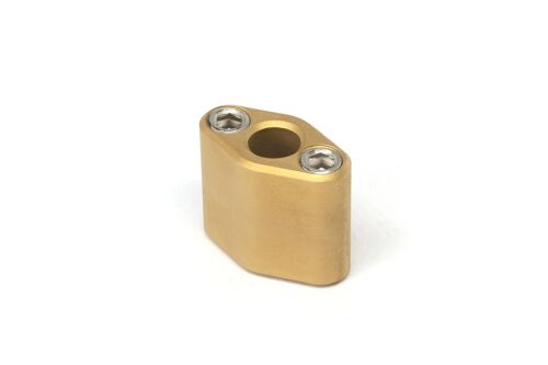 Stainless Steel Capsule Bead - Matte Gold Capsule Bead - Double