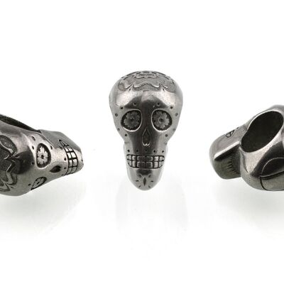 Candy Skull Bead Stainless Steel - Candy Skull Bead Stainless Steel