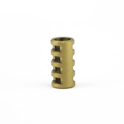 Stainless Steel Jacobs Ladder Bead - Matte Gold Jacob's Ladder Bead