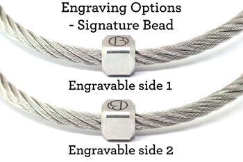 Bracelet en acier inoxydable CABLE de courbe entièrement chargé 6
