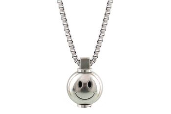 Collier Big Smiley en acier inoxydable - Très grand (36") - Acier inoxydable 1