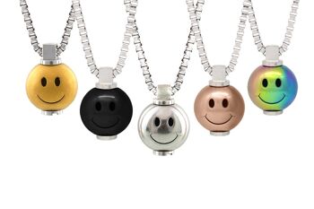 Collier Big Smiley en acier inoxydable - Très grand (36") - Acier inoxydable 2