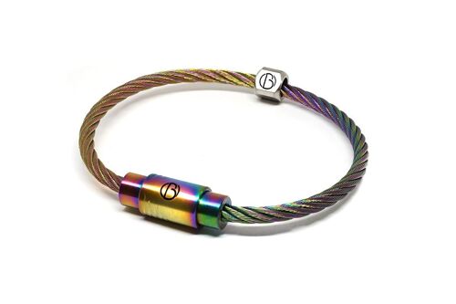 Rainbow Cable Stainless Steel Bracelet
