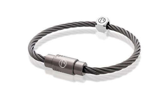Graphite CABLE Stainless Steel Bracelet