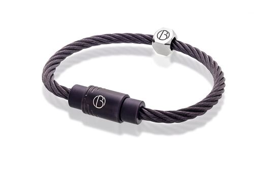 Anthracite CABLE Stainless Steel Bracelet - Bespoke