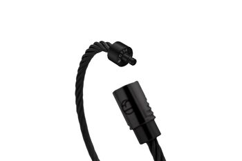 Bracelet en acier inoxydable CABLE noir poli - Très petit 2