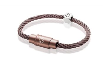 Bracelet en acier inoxydable CABLE en or rose 1