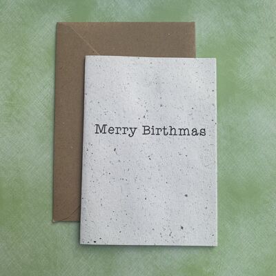 Merry Birthmas Reindeer Poo Greeting Card