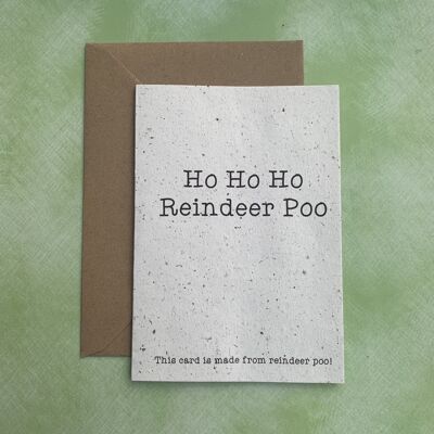 Ho Ho Ho Reindeer Poo Greeting Card