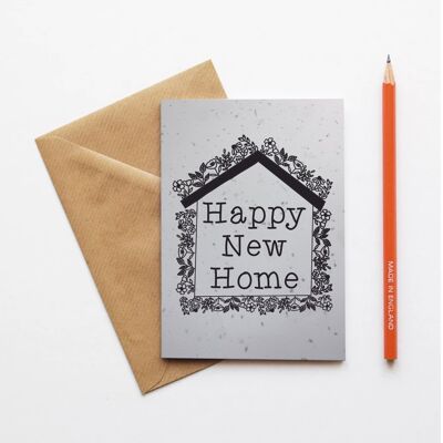 Floral Happy New Home Plantable Seed Card