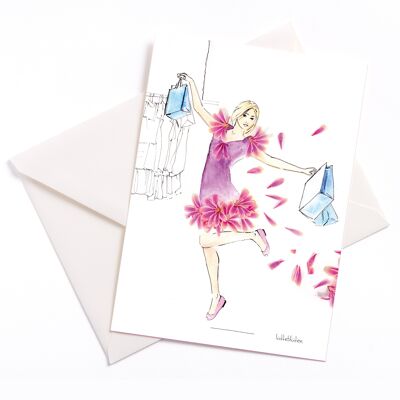shall we go shopping? – card with color core and envelope | 102