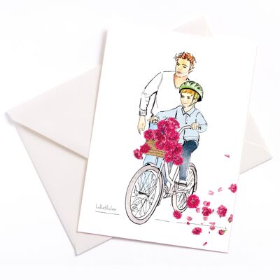 Vater und Sohn – Karte mit Farbkern und Umschlag | 104