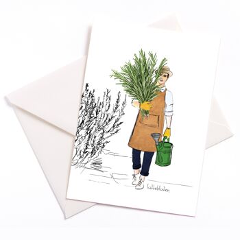 Mon mari le jardinier - Carte avec noyau de couleur et enveloppe | 110 1