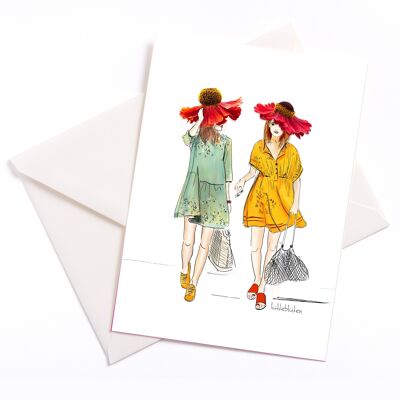 World Friends Day - card with color core and envelope | 114