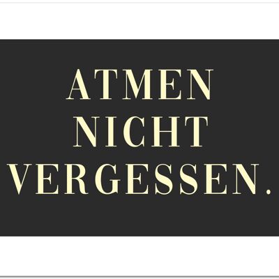 Postkarte "Atmen nicht vergessen"