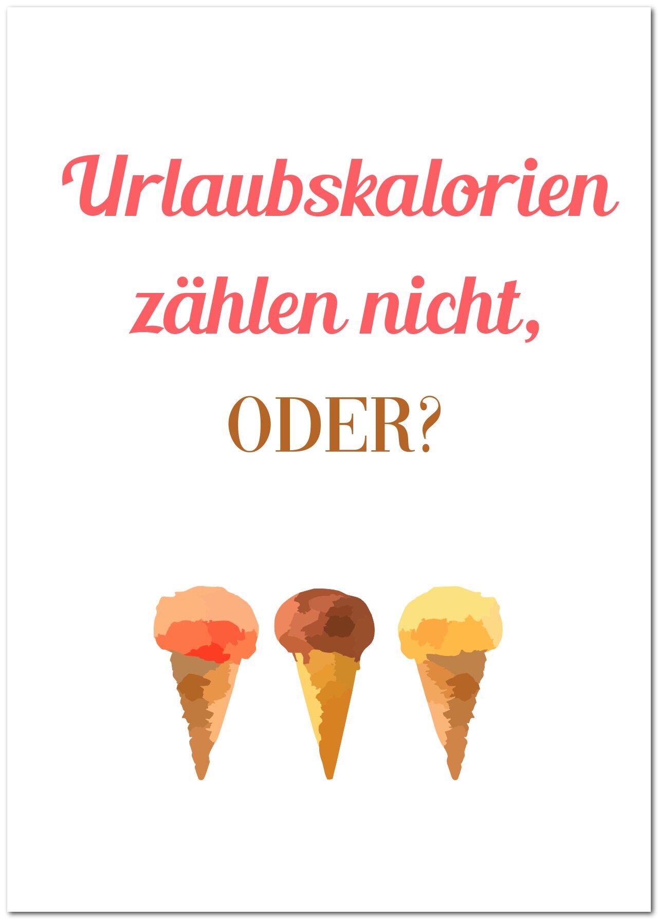 Postcard "Holiday calories don't count"