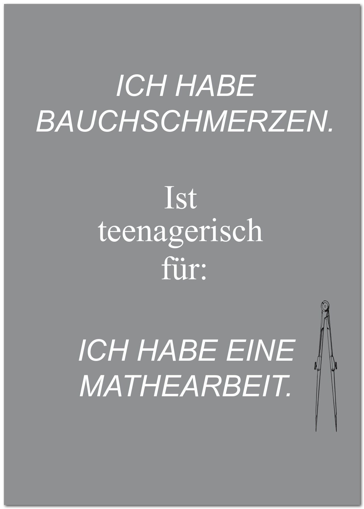 Cartolina "Ho mal di pancia"