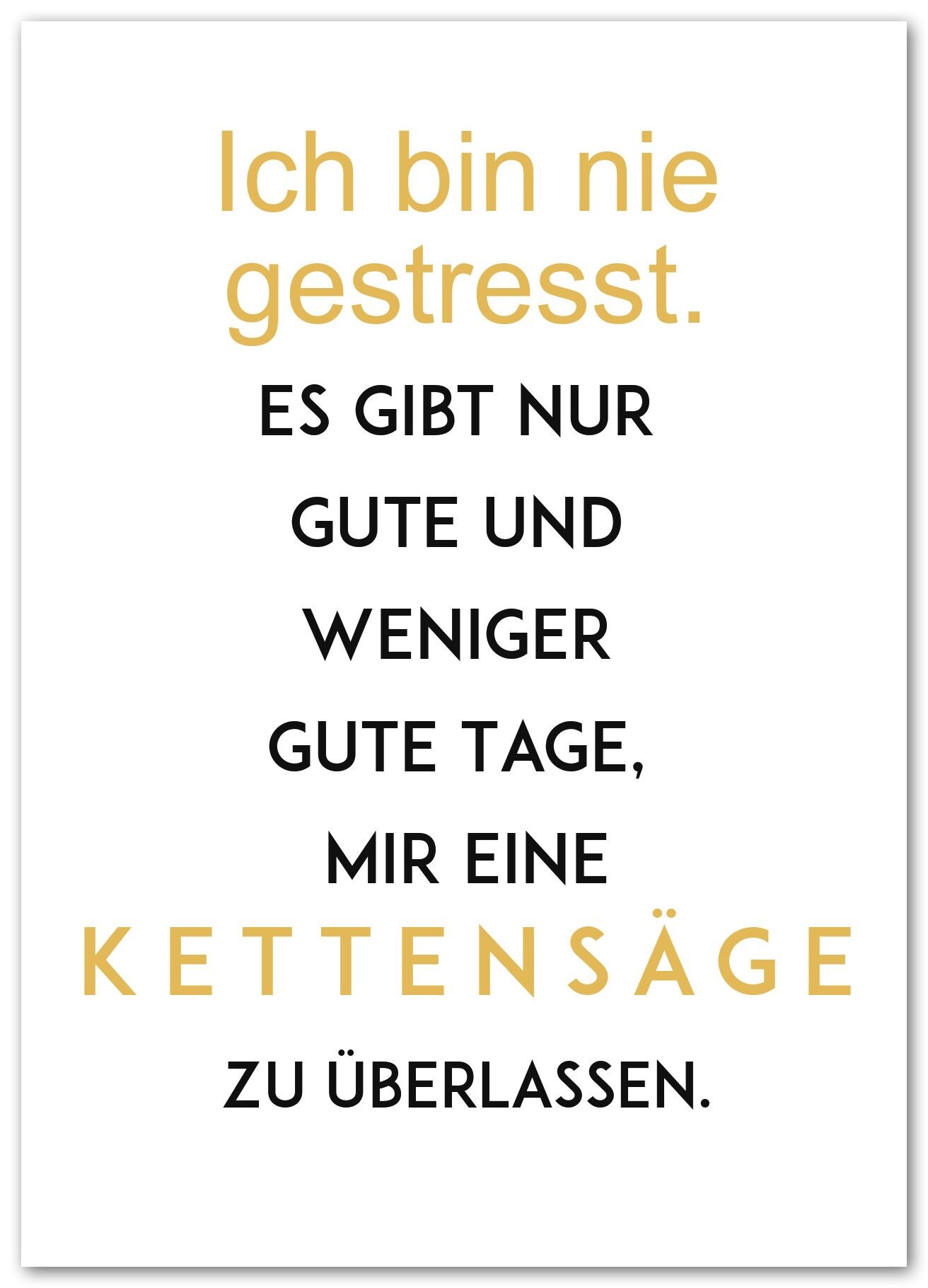 Cartolina "Non sono mai stressato"