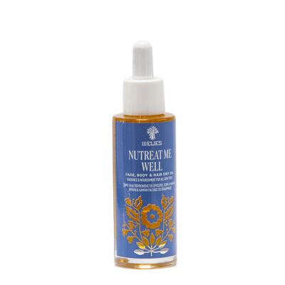 NUTREAT ME WELL olio secco viso, corpo e capelli. Luminosità e nutrimento per tutti i tipi di pelle