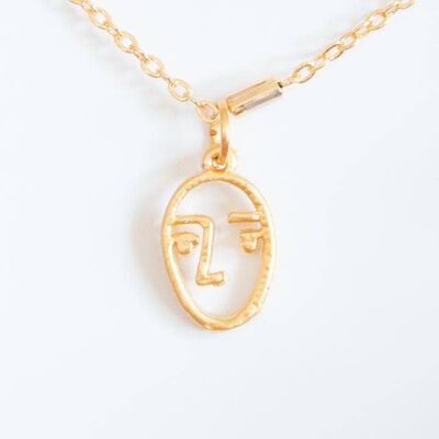 Friendly Face Necklace__Paperclip / 24"