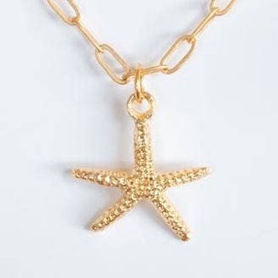 Starfish Necklace__Paperclip / 24"