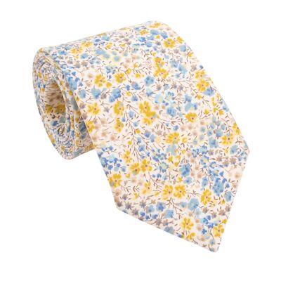 Tie Liberty Phoebe mustard sky blue