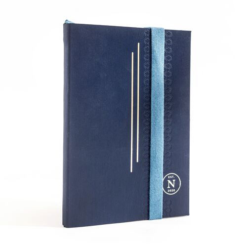 vegan bio-leather notebook  -  Luisa; medium/ tanzanite