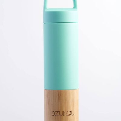 Dzukou Saint Elias - Bottiglia in bambù e acciaio inossidabile da 530 ml