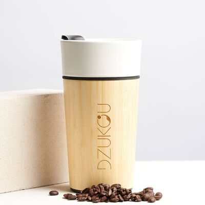 Dzukou Mount Fuji - Vaso de café de bambú y cerámica 450 ml