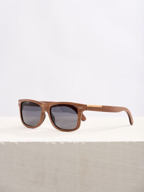 Dzukou Fibonacci - Wooden Sunglasses for Men with Cork Case